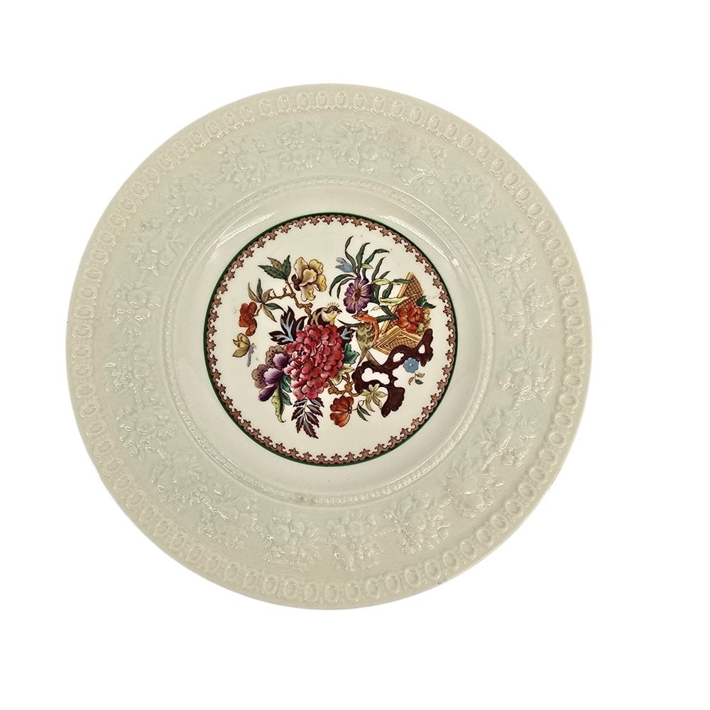 Wedgwood Wellesley Bullfinch Salad Plates Set of 6 Floral Bird AL9351 England